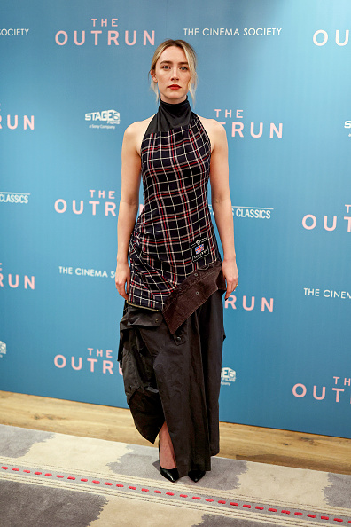 Saoirse Ronan in Hodakova to promote The Outrun