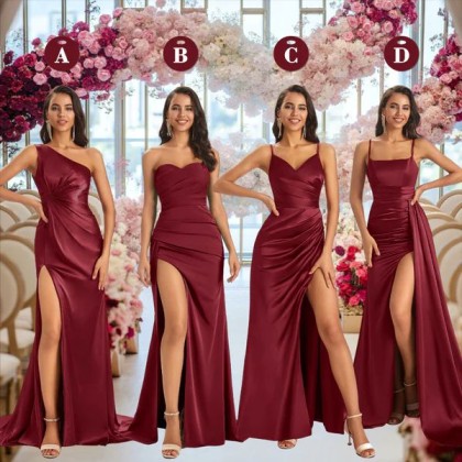 trending bridesmaid dress colors Burgundy