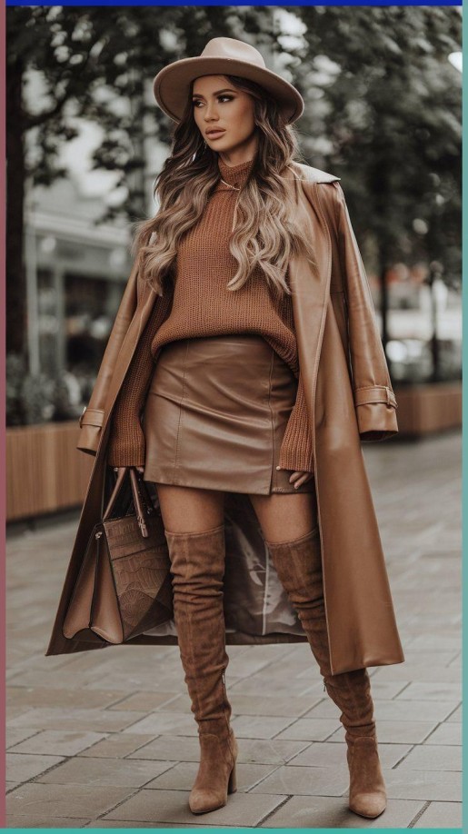 fall fashion trends leather looks