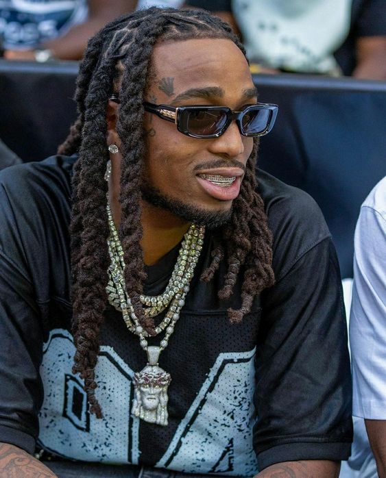 Quavo Red Carpet outfits with jewelry