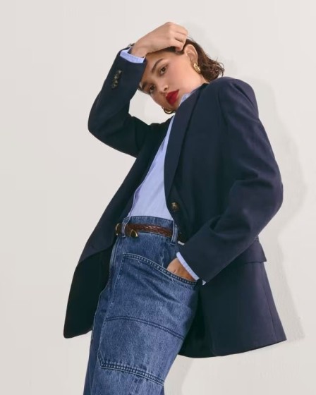 Accessorize Large  Oversized Blazer Outfits with Belts for Small Frame Boned Women