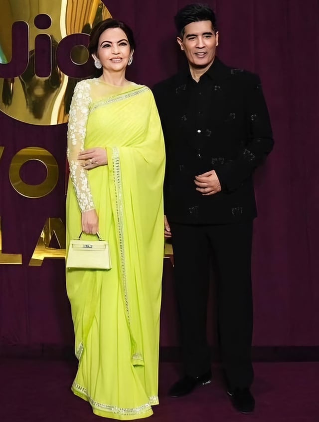 Nita Ambani fashion style with her escort