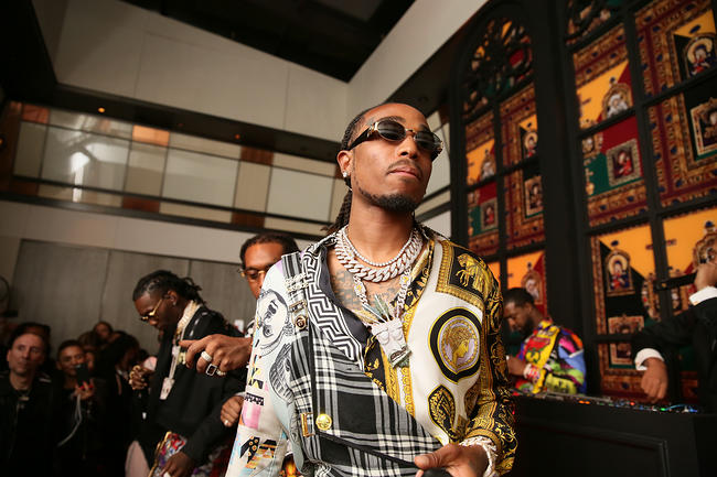 Quavo on the red carpet Met Gala Versace