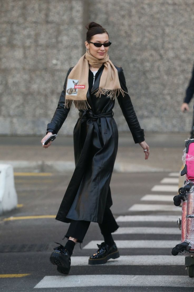 trench coat with boots leather outfits