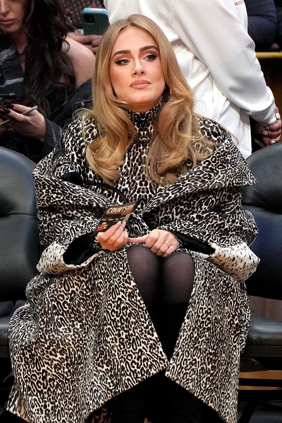 Adele in cutom leapard print