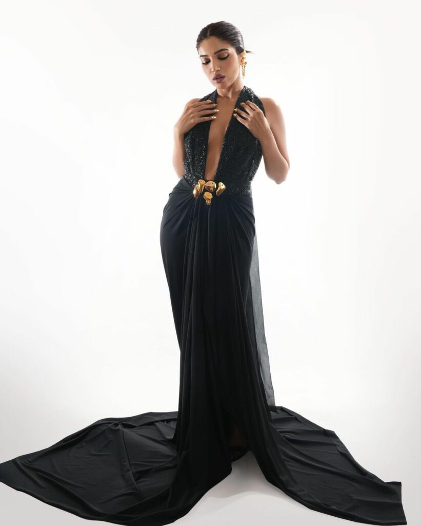 Bhumi Pednekar’s Black Gown cover