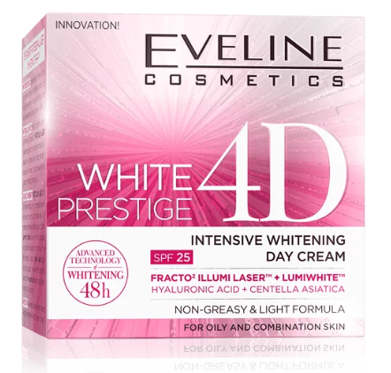 skin whitening cream from eveline cosmetics pink box
