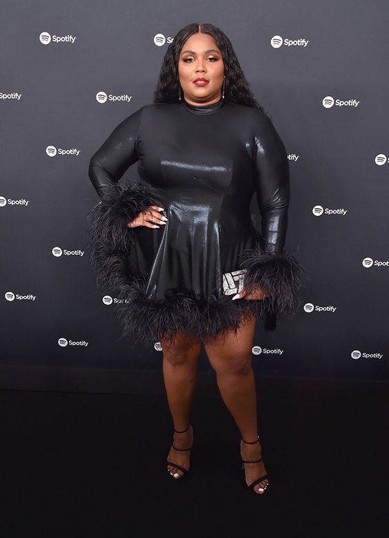 Lizzo black leather 