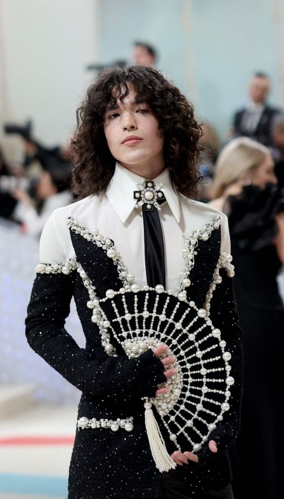 Conan Gray suit with fan