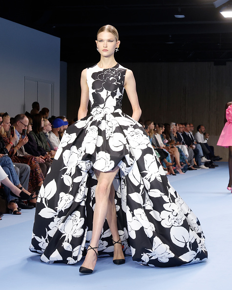 Caroline Hererra show black and white dress