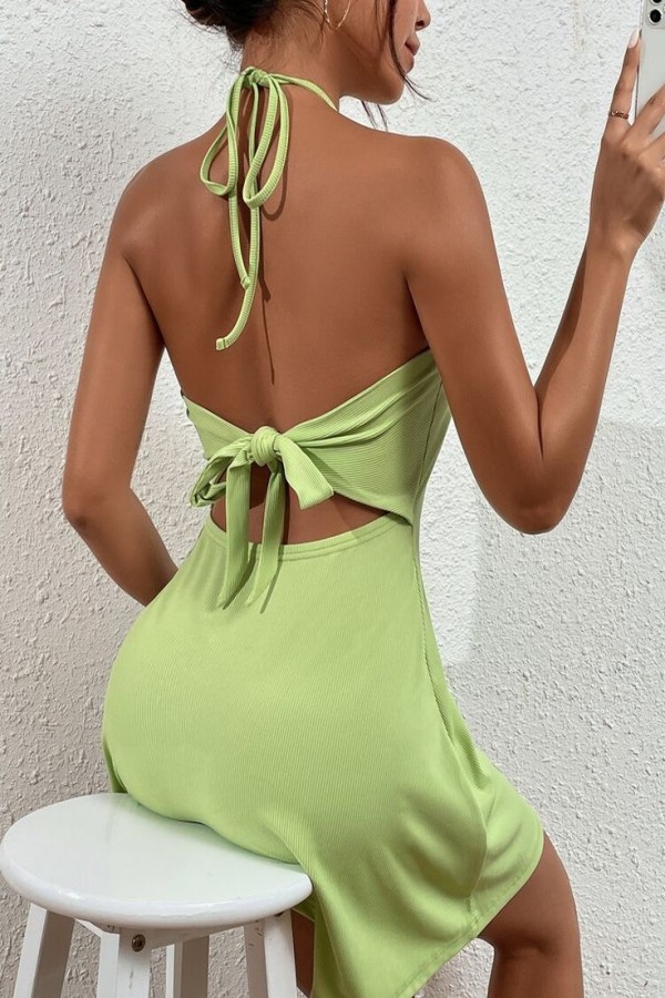 Style a Backless Halter Dress