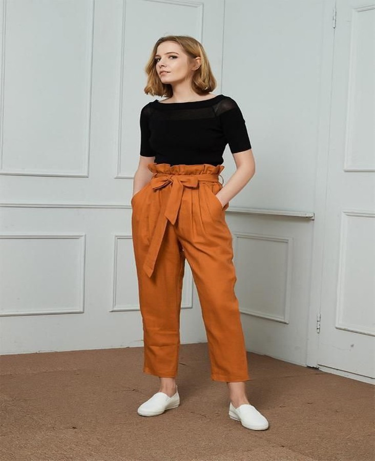 Relaxed Linen Work Pants