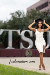 Stylish Graduation Outfits for College Students: sexy in white 