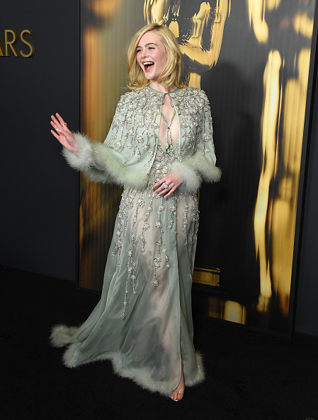 Elle Fanning in Valentino at 2024 Governors Awards
