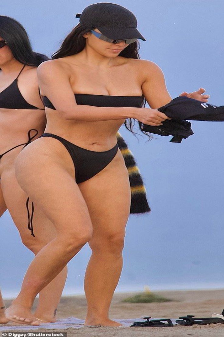 Monochrome Magic Kim Kardashian Bikini that will help you master the art of minimalism