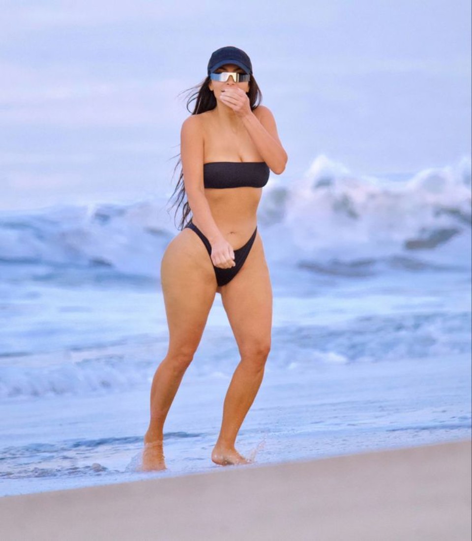 levate Kim Kardashian Bikini with Sheer Panels and Mesh Accents