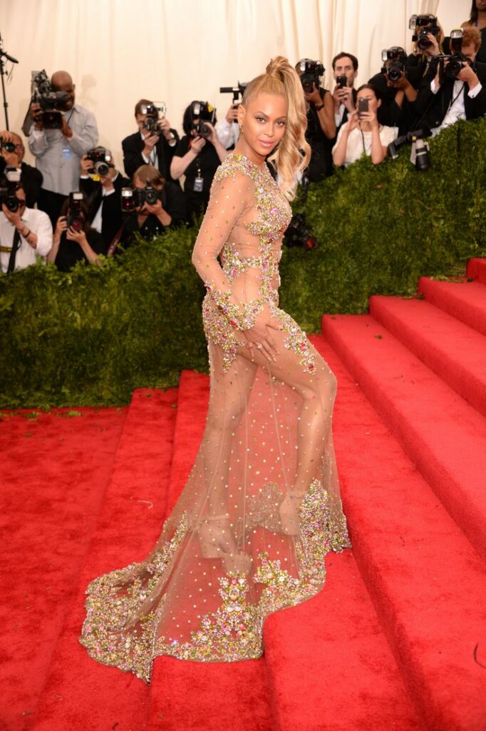Beyoncé dresses sheer givenchy gown