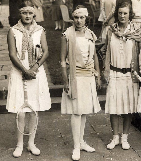 evolution of sports apparel tennis outfits 1920's