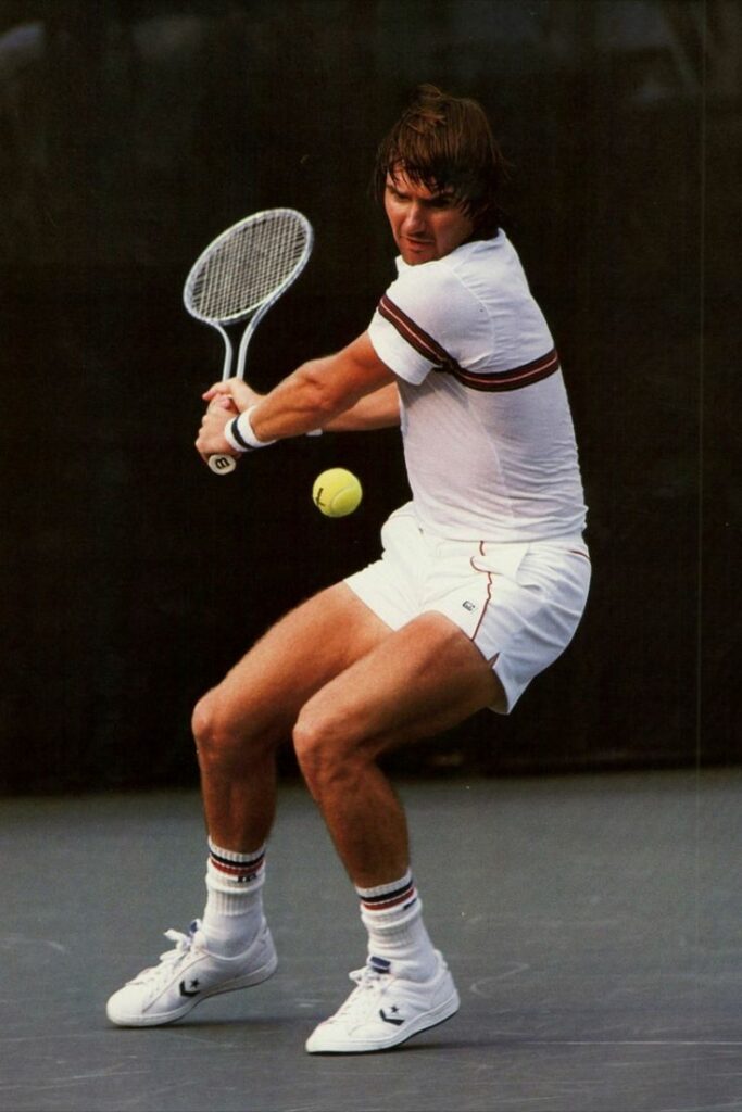 evolution of sports apparel 1970's tennis player