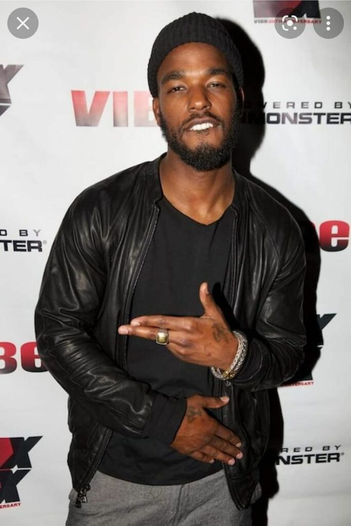 Luke James in black leather