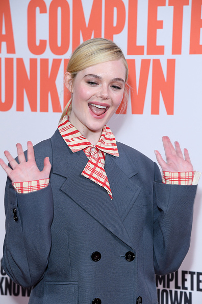 Elle Fanning in Bottega Veneta premiere