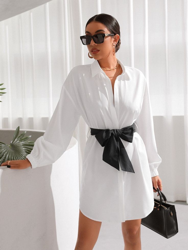 Trendy Long Shirt Dress Ideas for Every Occasion white
