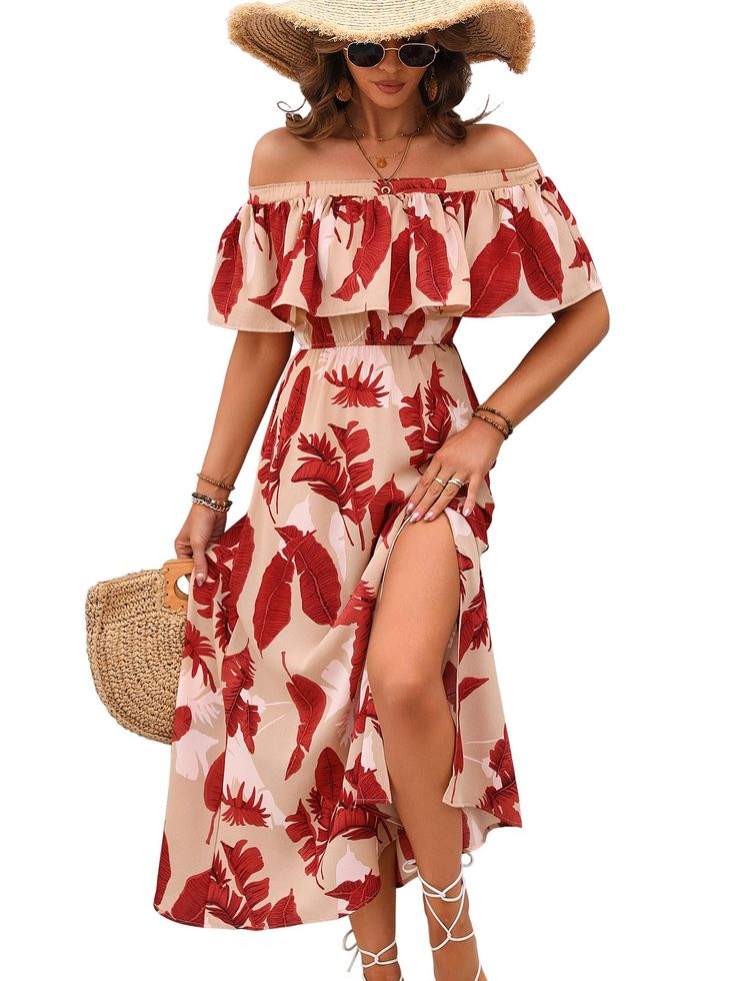 Off-Shoulder Beach Maxi Dresses for Playful Fashion