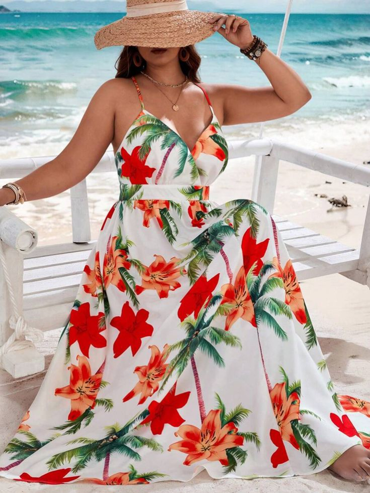 Vibrant Vacation Vibes: Tropical Print Maxi Dresses