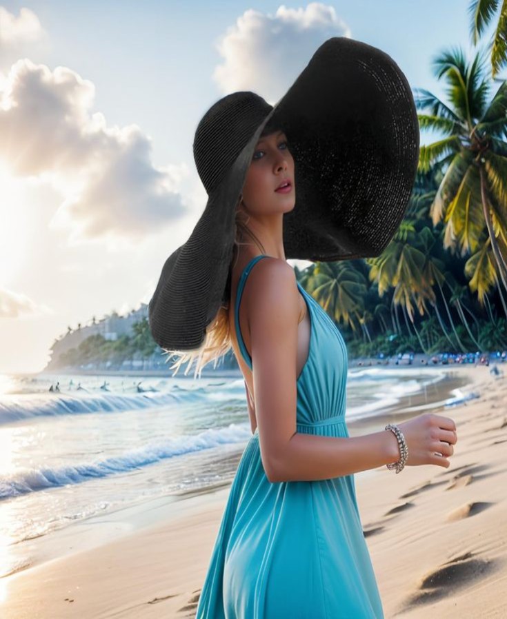 Statement straw oversized hats for women