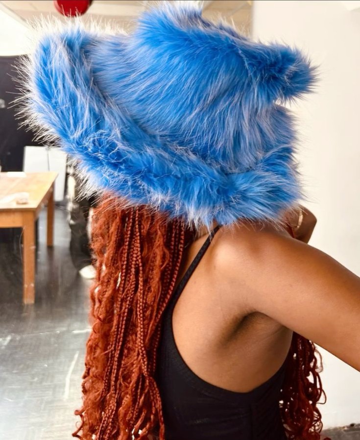 Blue Fur Hats During the Winter In Style