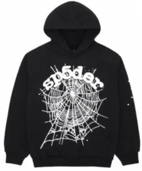 Sp5der Hoodies Black with white graphics