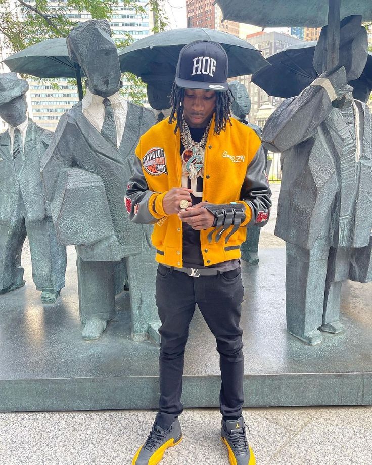 POLO G's style yellow jacket