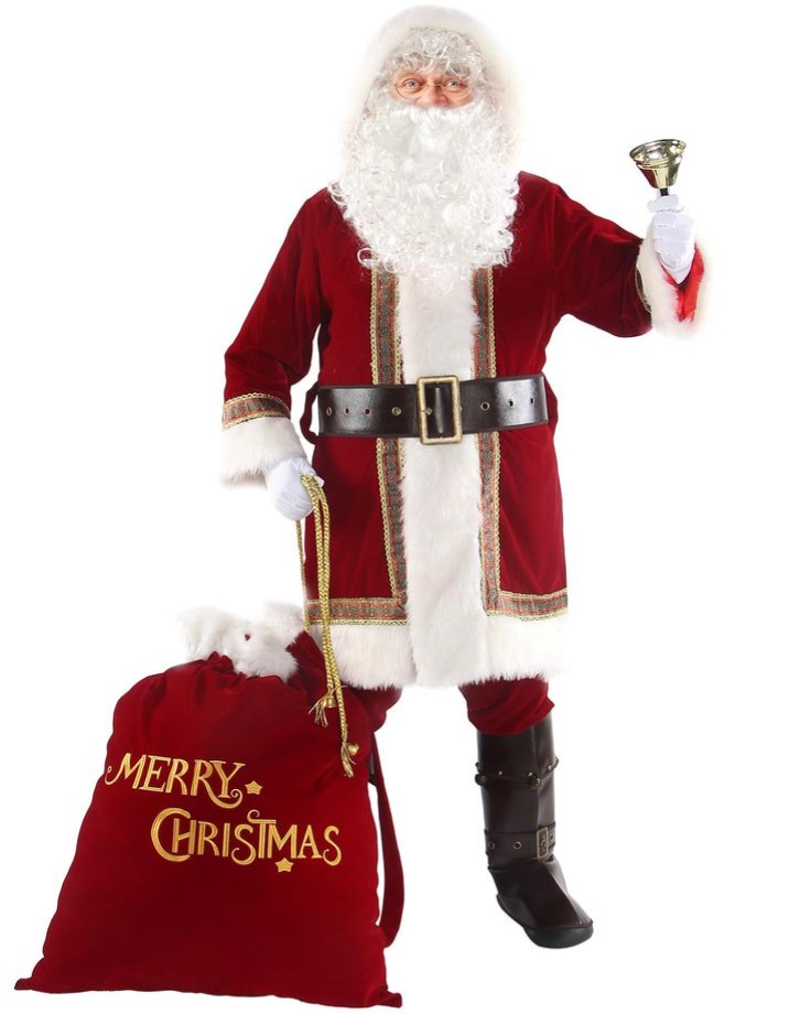 Men’s Santa Suits and a Pair of Gloves for that Extra flair