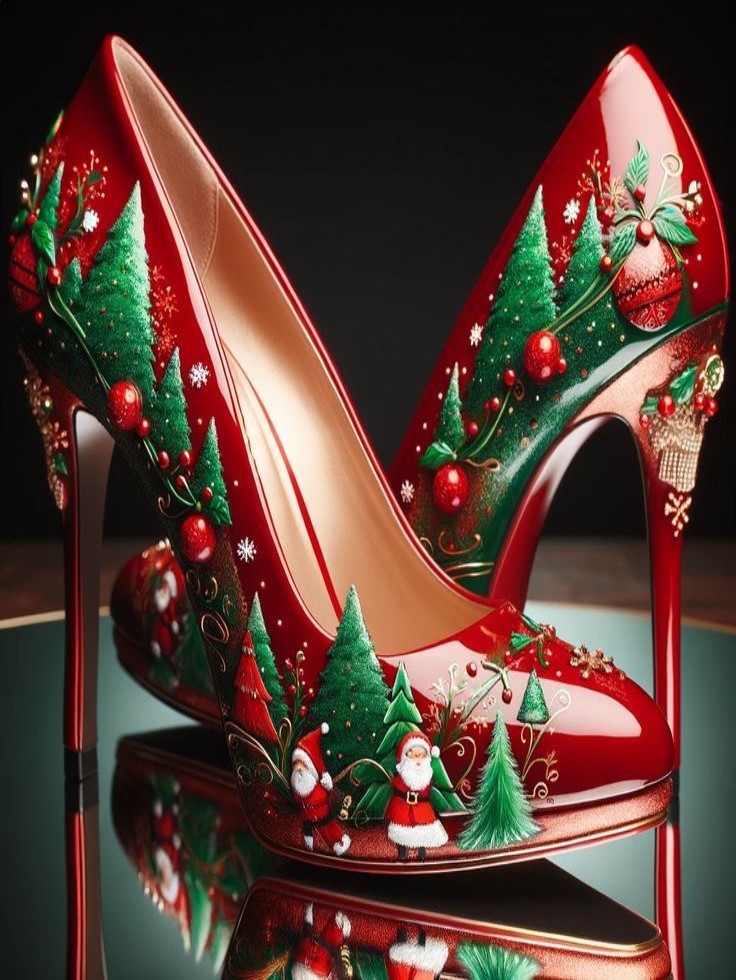 Christmas shoes that are playful with fun prints