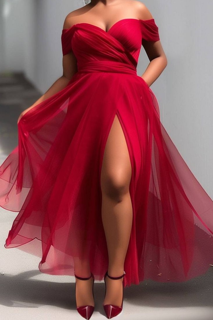Red Christmas Cocktail Dress for Elegant Fashion