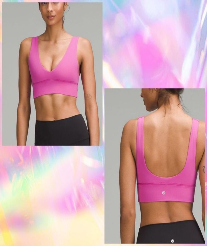 Game-Changing Lululemon Bras for Maximum Comfort pink with black leggings