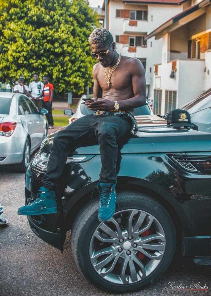 Shatta Wale shirtless