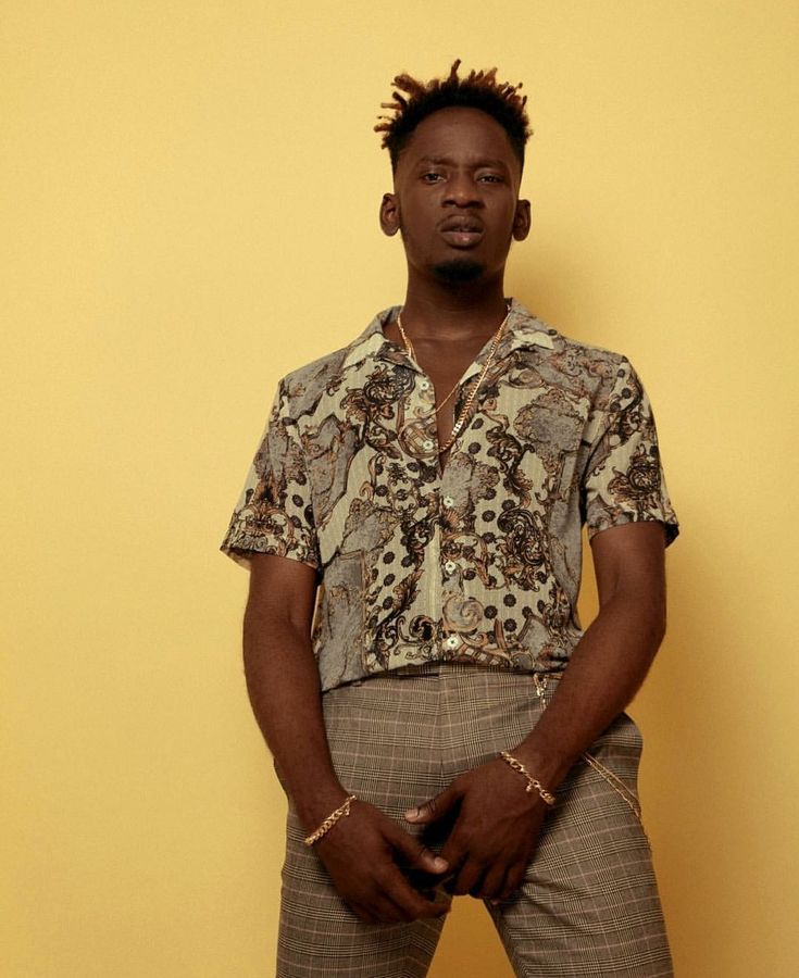 Mr Eazi print shirt