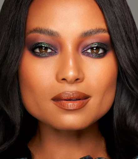 Christmas makeup ideas metalic eyes