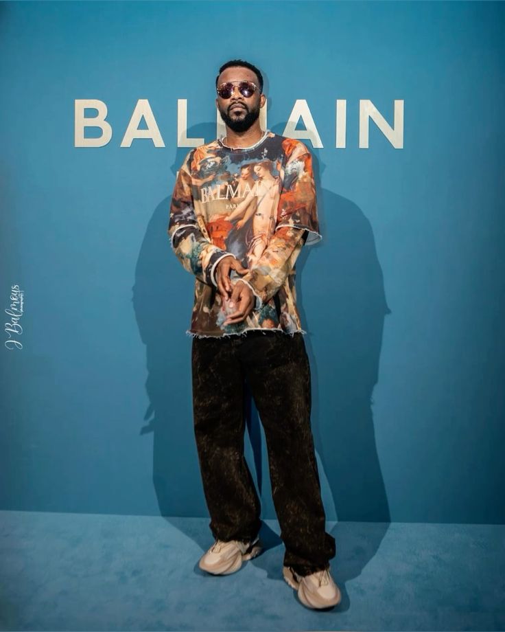 Fally Ipupa in print shirt