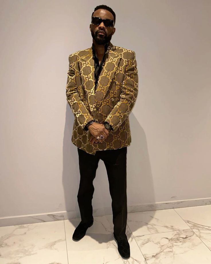 Fally Ipupa print blazer