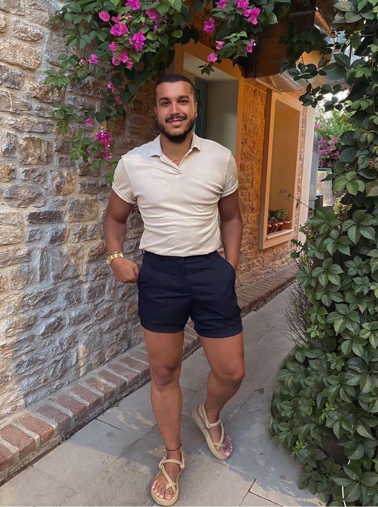 formal work shorts biege and blue