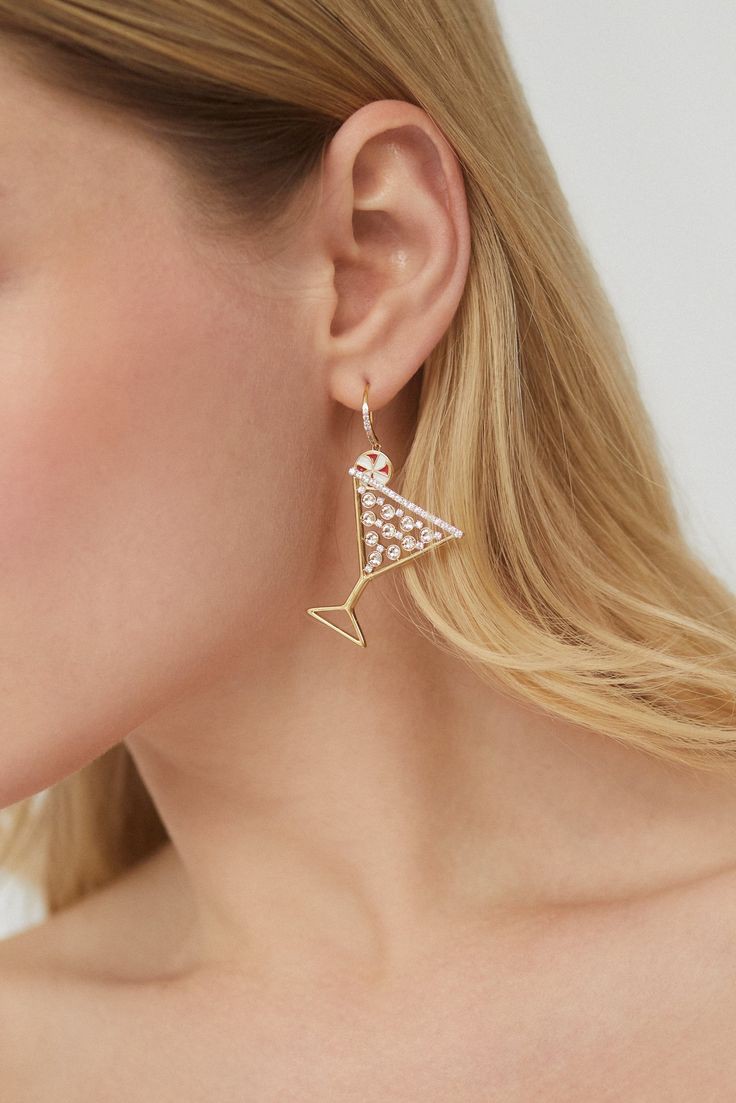 accessory trends martini glass earing