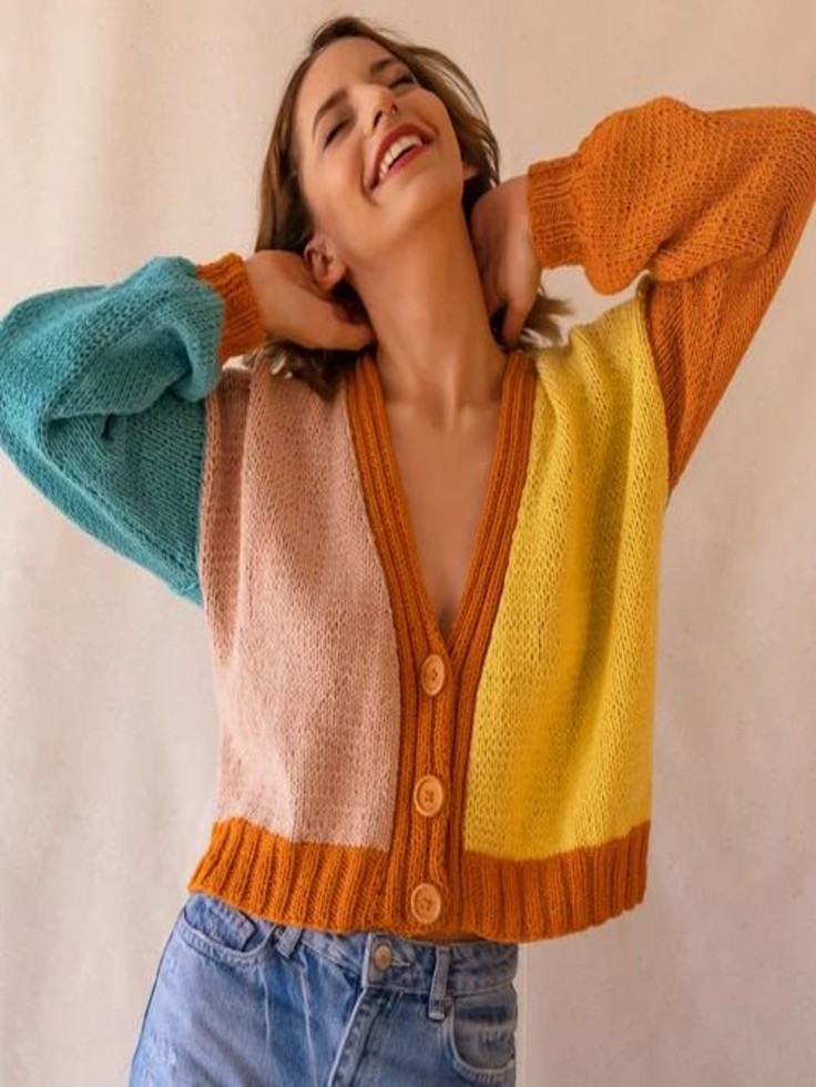 Best Cropped Cotton Cardigans to Upgrade Your Wardrobe multi colored sweater