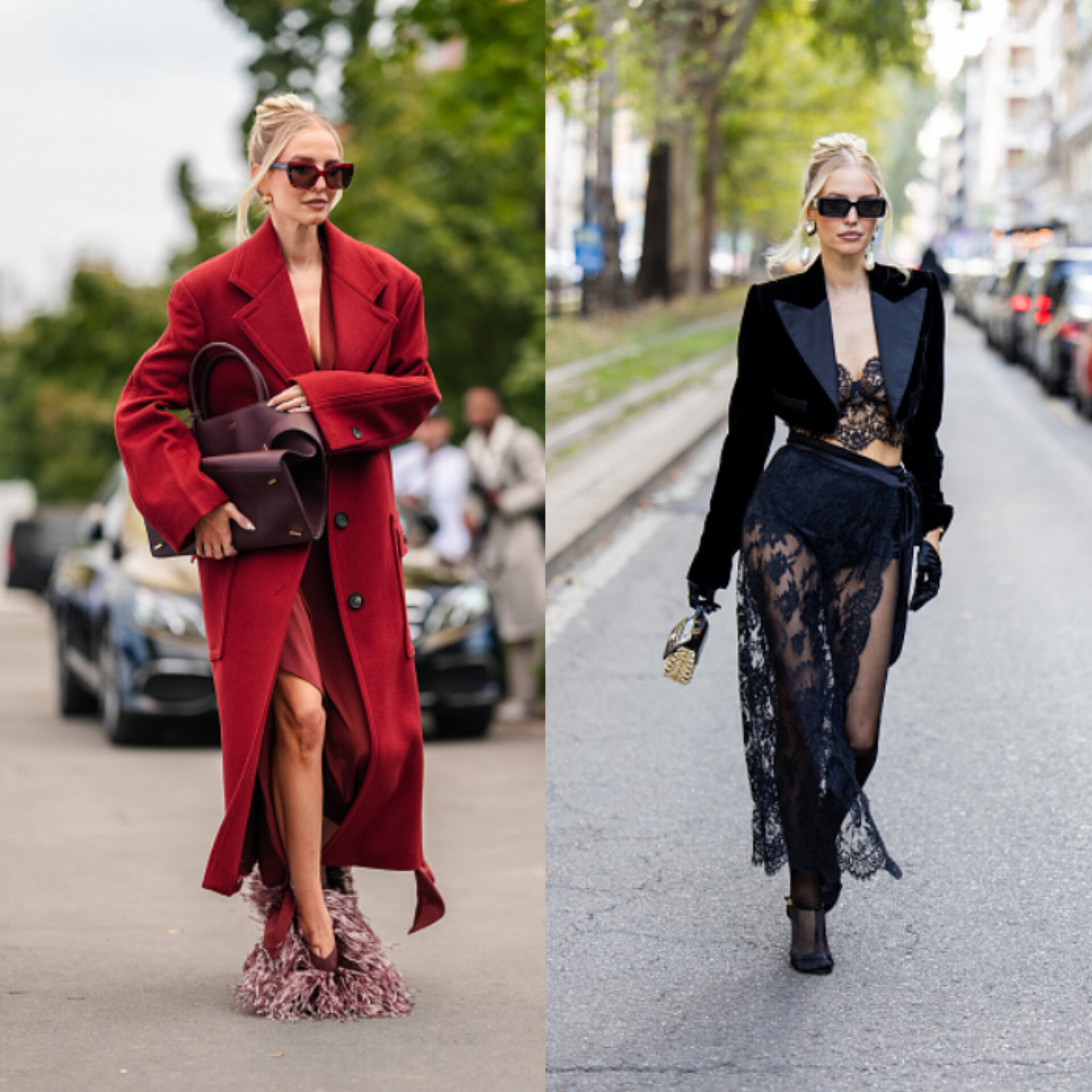 Leonie Hanne in Dolce & Gabbana and Ferragamo at Milan Fashion Week cover image