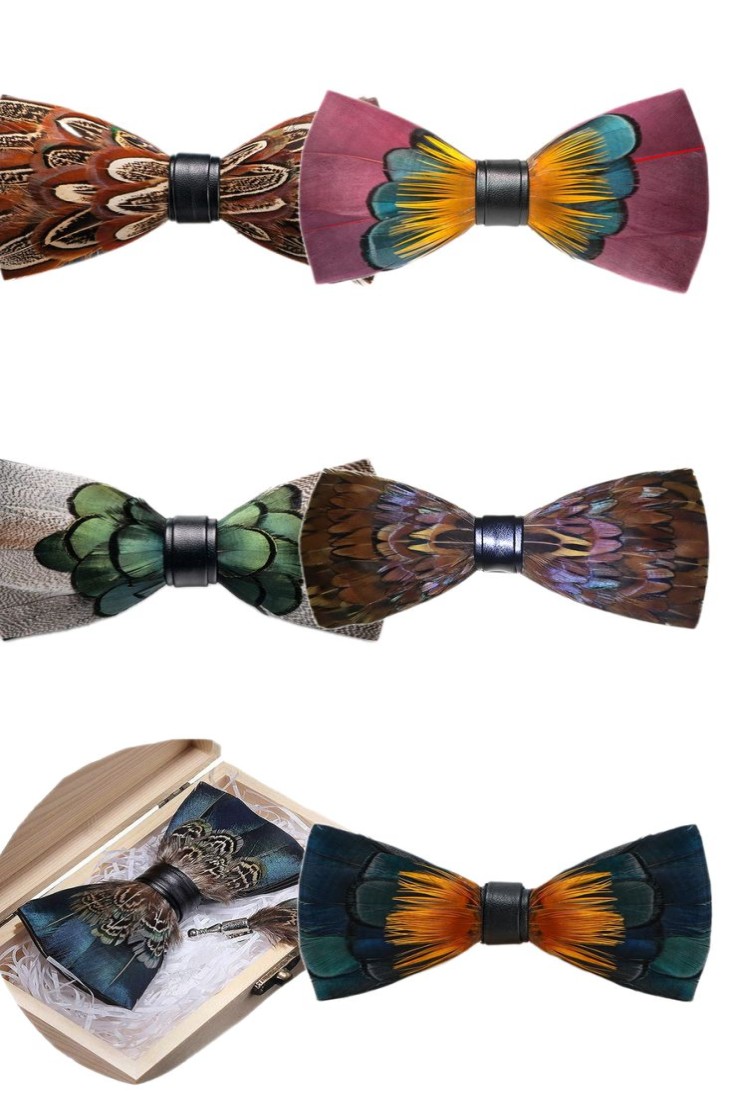 Elegant Feather Bow Ties to Elevate Your Style 4