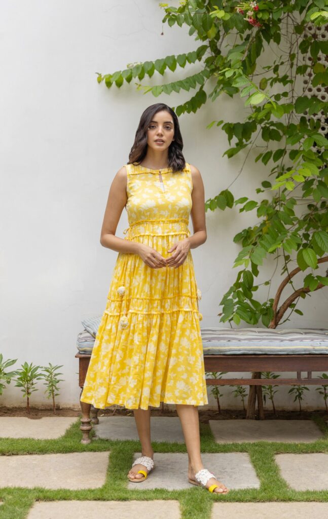 hand-block printed dresses