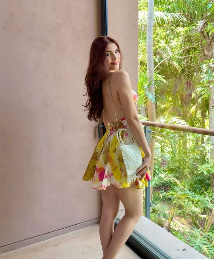 Floral dresses yellow and pink