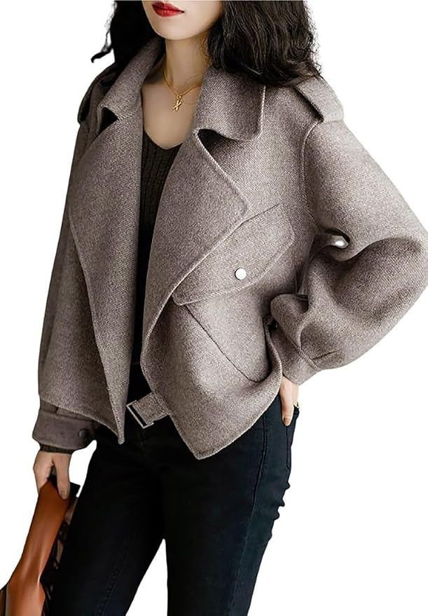 crop neutral wool coat