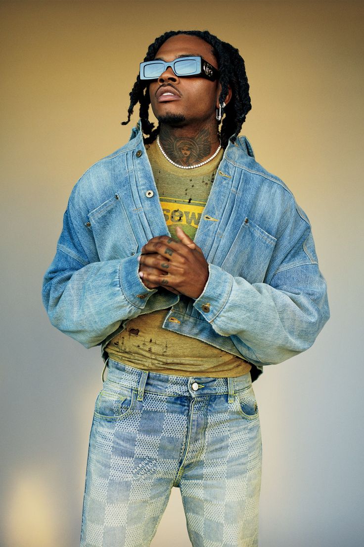 Gunna in denim jacket 